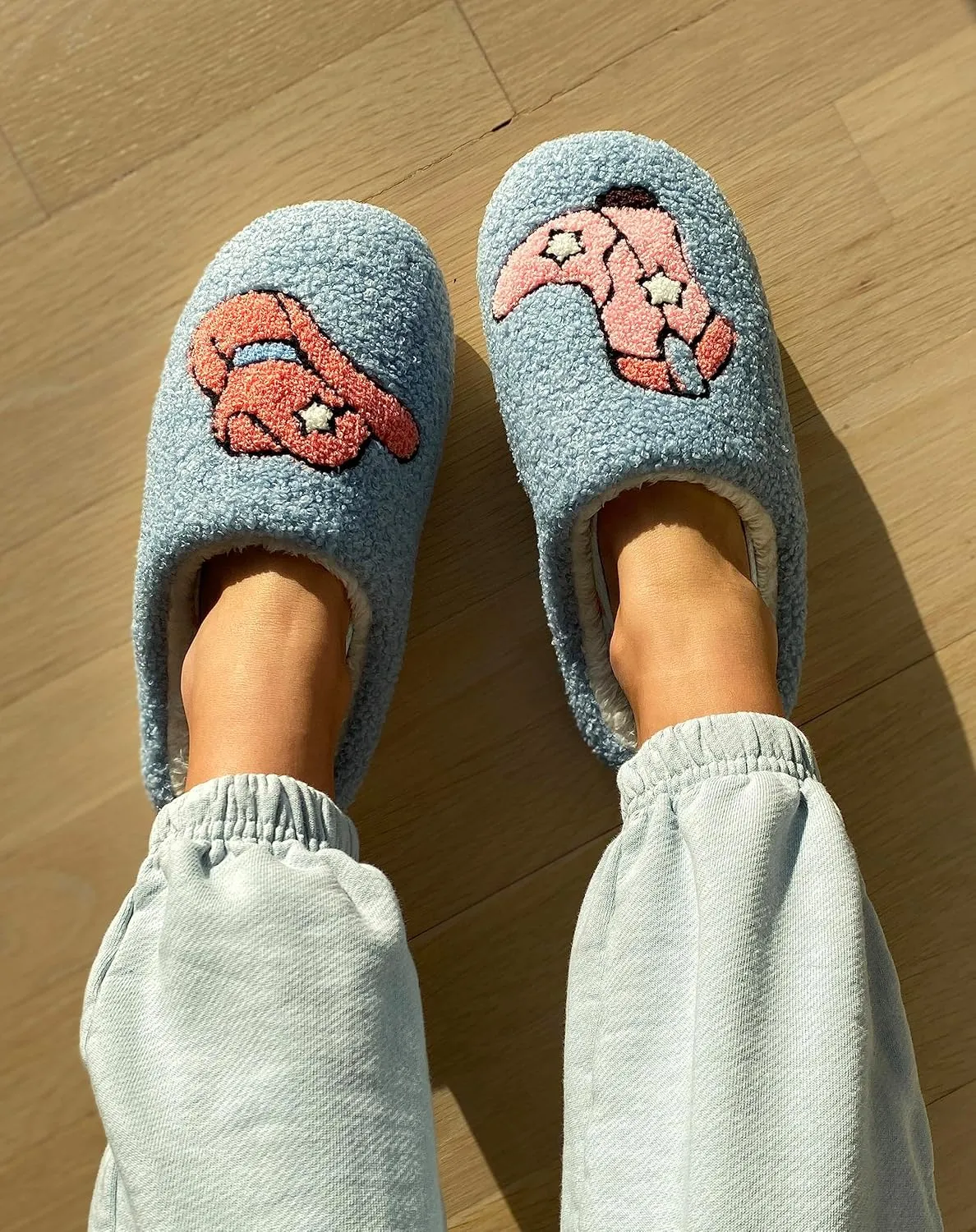 Living Royal Plush Slippers, Cozy Non-Slip Rubber Sole, Soft 100% Polyester, Silly Funny Comfortable Fuzzy Design