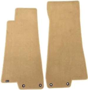 Lloyd Mats Part Compatible with Jaguar XK8 Plush Custom Carpet Front Floor Mats Tan Fits Coupe Convertible 1997-2006With 2 Grommets on Both Mats