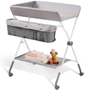Lockable Diaper Wheels Station Changing Full-featured range Table, with Priority shipping Changing Portable - Heights Adjustable Baby Table 3-Level Changing Folding