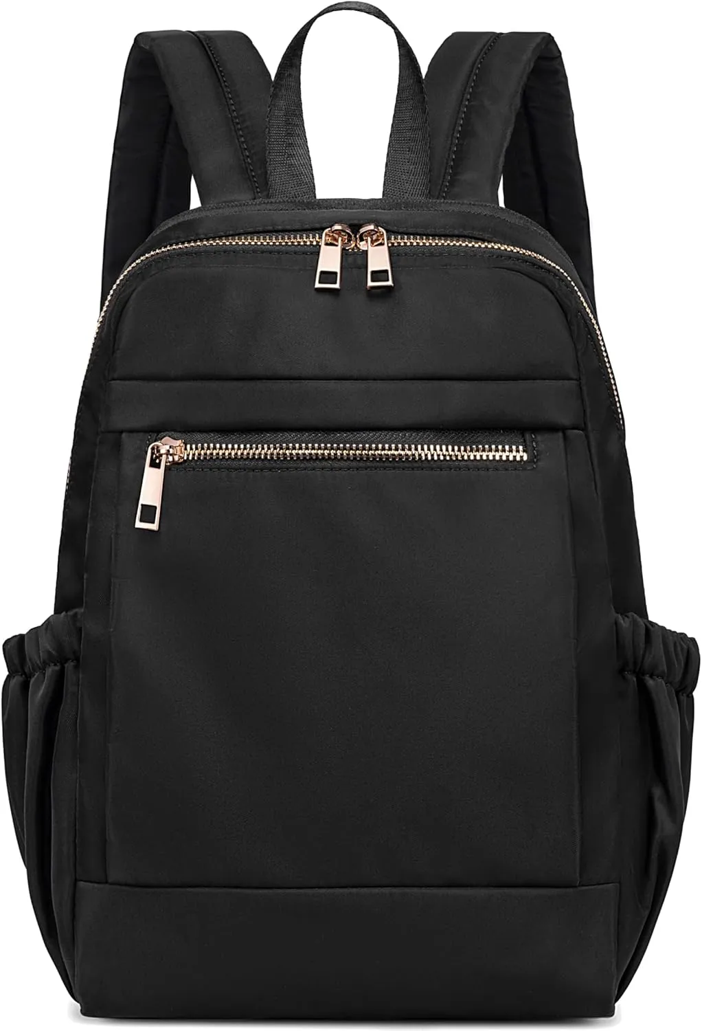 LOIDOU Mini Backpack for Women Small Backpack Purse Lightweight Girls Casual Daypack Bookbag for College School Work Travel, Black(13.7"x11"x4")