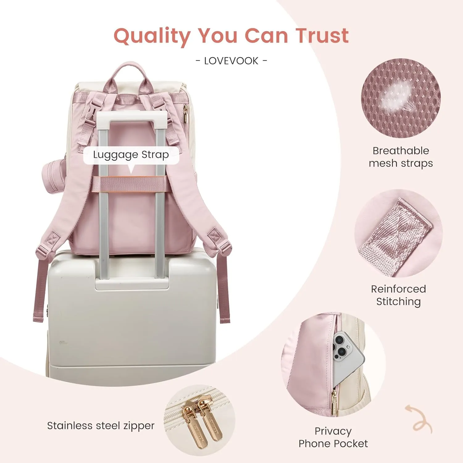 LOVEVOOK Diaper Bag Backpack, Baby Travel Bags for Boys & Girl, Toddler Diaper Bag with Changing Station & Pacifier Case, Pañaleras Para Bebe Niña & Niño - Newborn Essentials Must Haves Mom