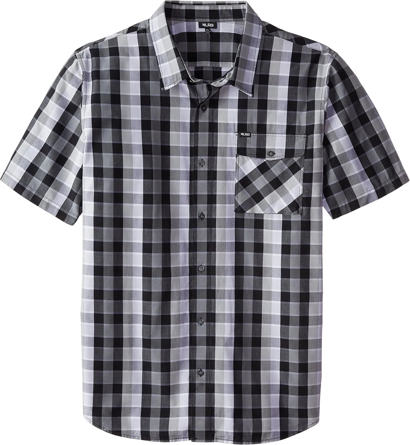 LRG Men's Big-Tall RC Plaid Short Sleeve Woven