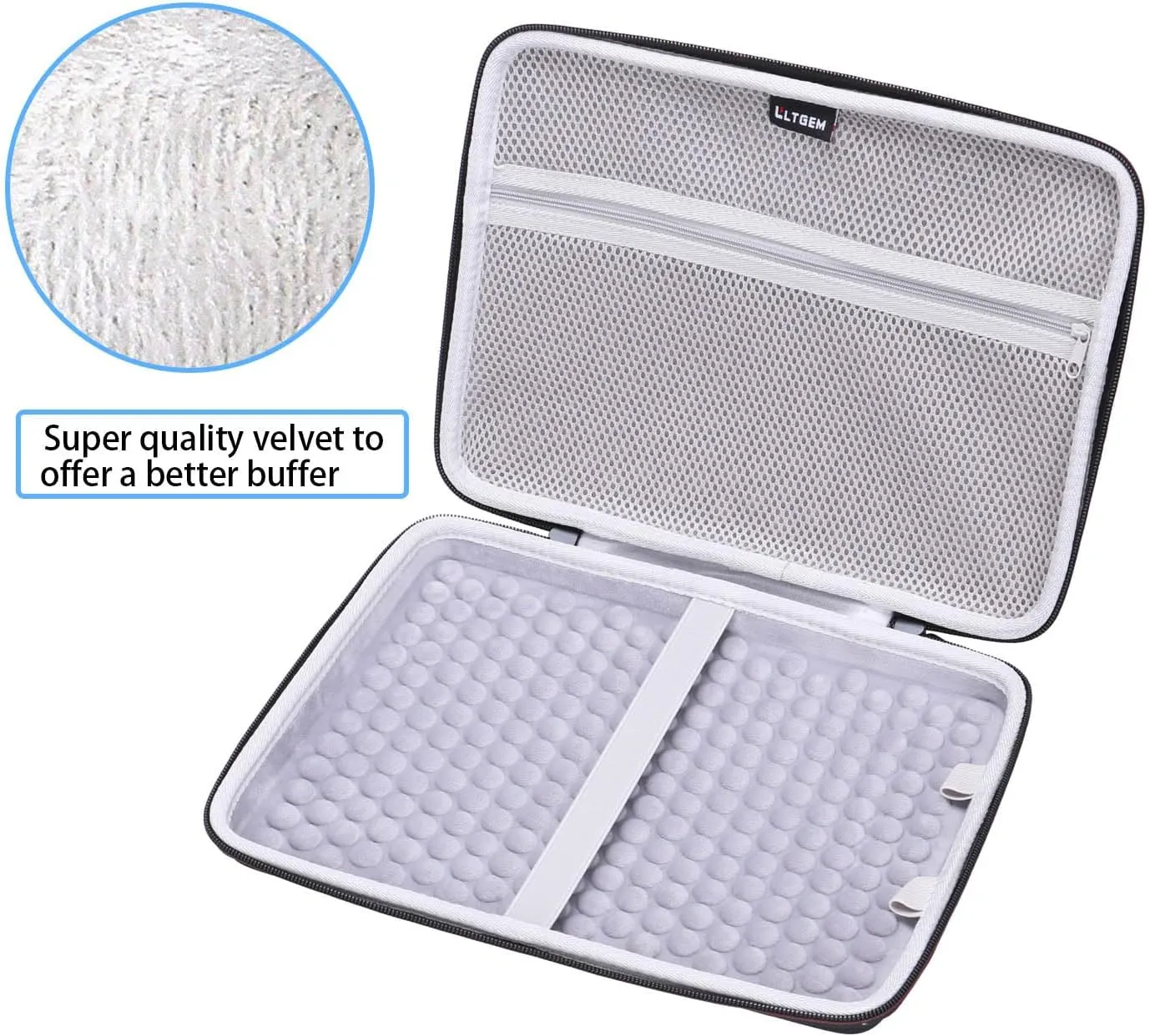 LTGEM Tablet Case for Wacom Intuos Medium Bluetooth Graphics Drawing Tablet fits Model # CTL6100 - Hard Protective Cases for Travel and Home Storage