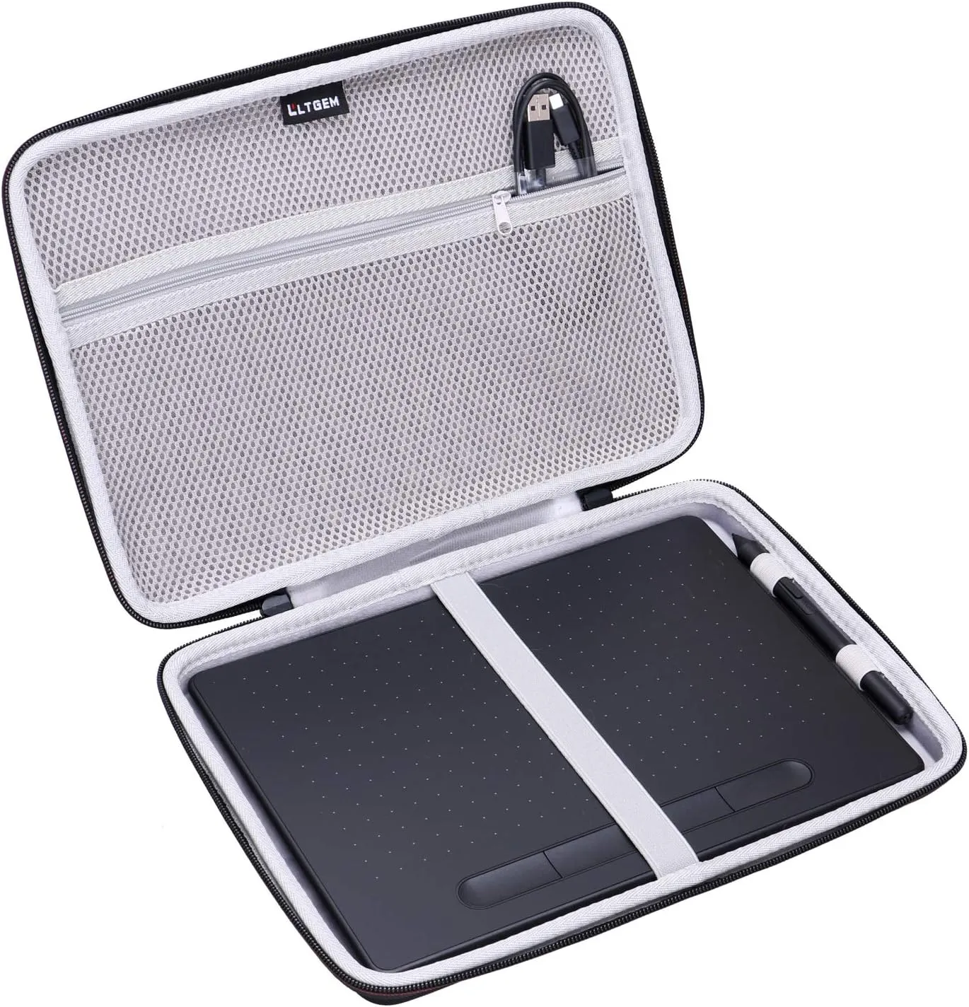 LTGEM Tablet Case for Wacom Intuos Medium Bluetooth Graphics Drawing Tablet fits Model # CTL6100 - Hard Protective Cases for Travel and Home Storage