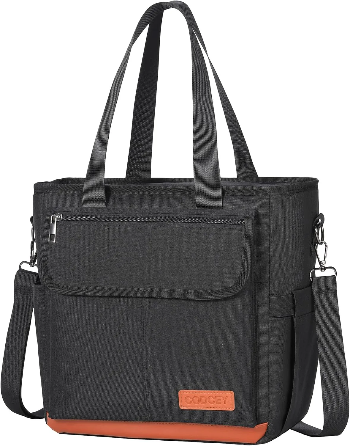 Lunch Box for Women Men, Lunch Bag Women, Leakproof Insulated Lunch Tote with Shoulder Strap Reusable Large Adult Lunch Cooler Tote Bag for Work(Black,16.2L)