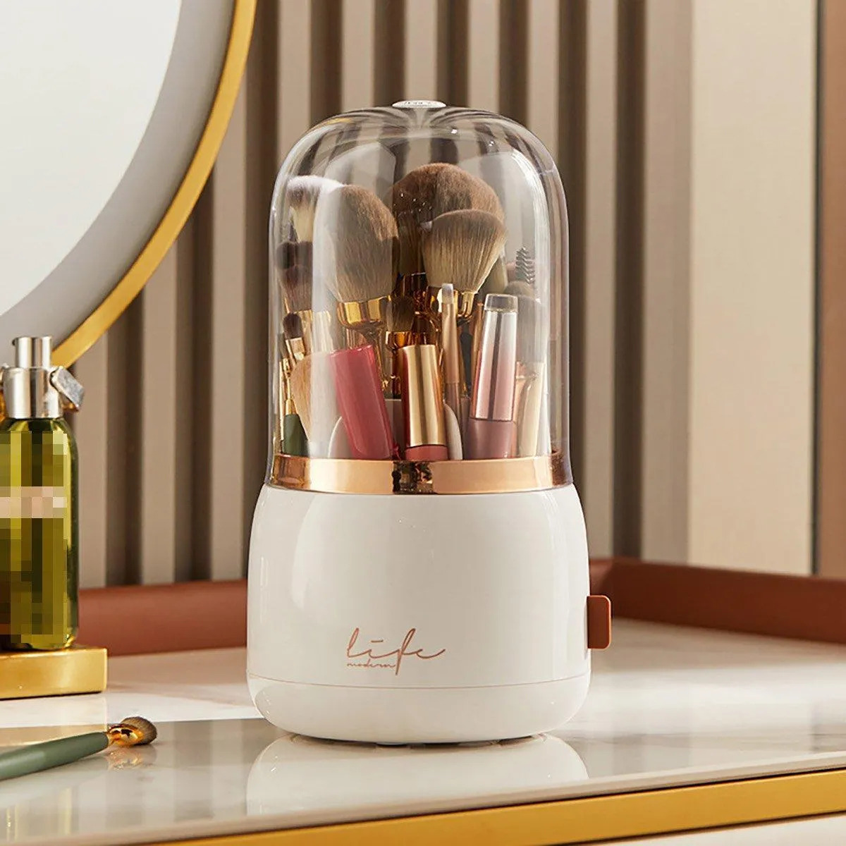 Luxury Cosmetic Brush Box Dustproof Makeup Storage Box for Lipstick Eyebrow Pen