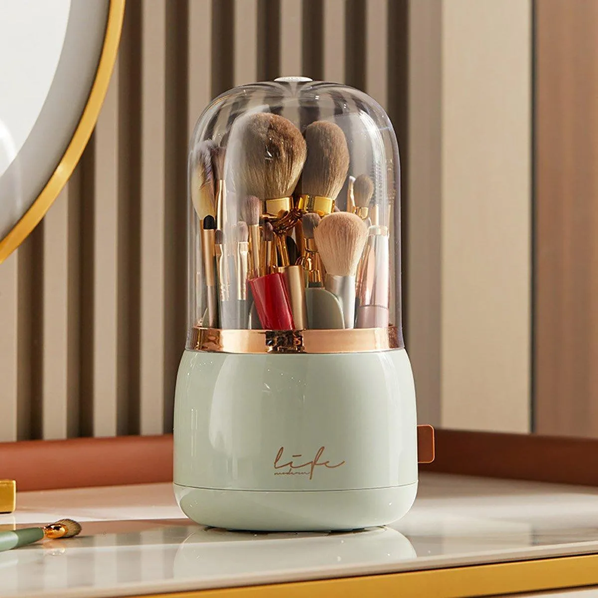 Luxury Cosmetic Brush Box Dustproof Makeup Storage Box for Lipstick Eyebrow Pen