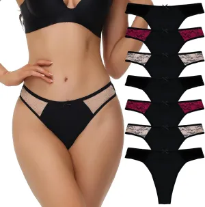 LYYTHAVON Women's Underwear Thongs, Nylon Comfortable Panties Undies for Women