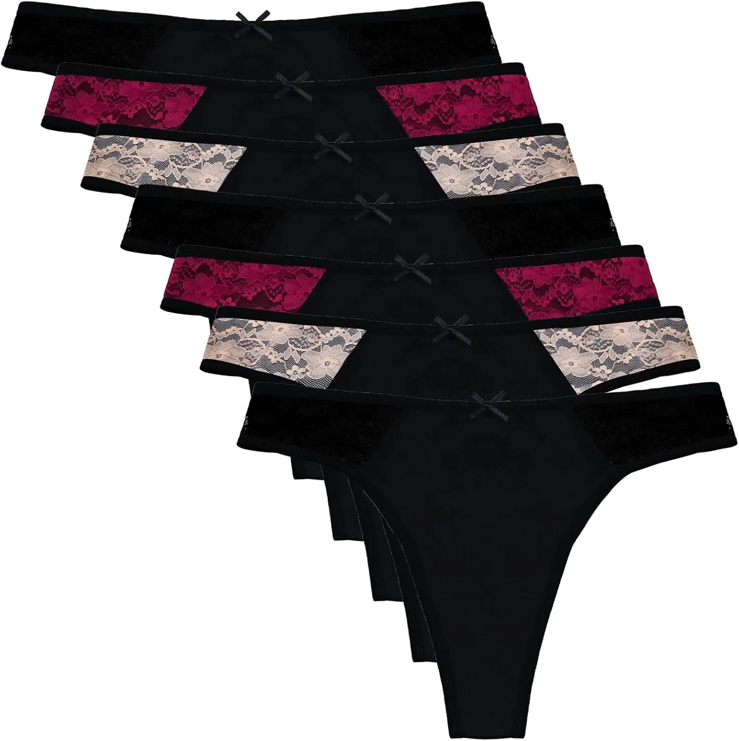 LYYTHAVON Women's Underwear Thongs, Nylon Comfortable Panties Undies for Women