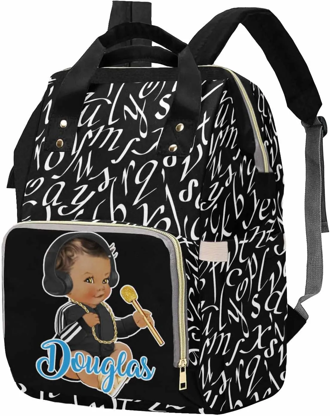 M YESCUSTOM Personalized Diaper Bag for Custom Mommy Nursing Daypack with Large Capacity for Travel Birthday Gift for Women