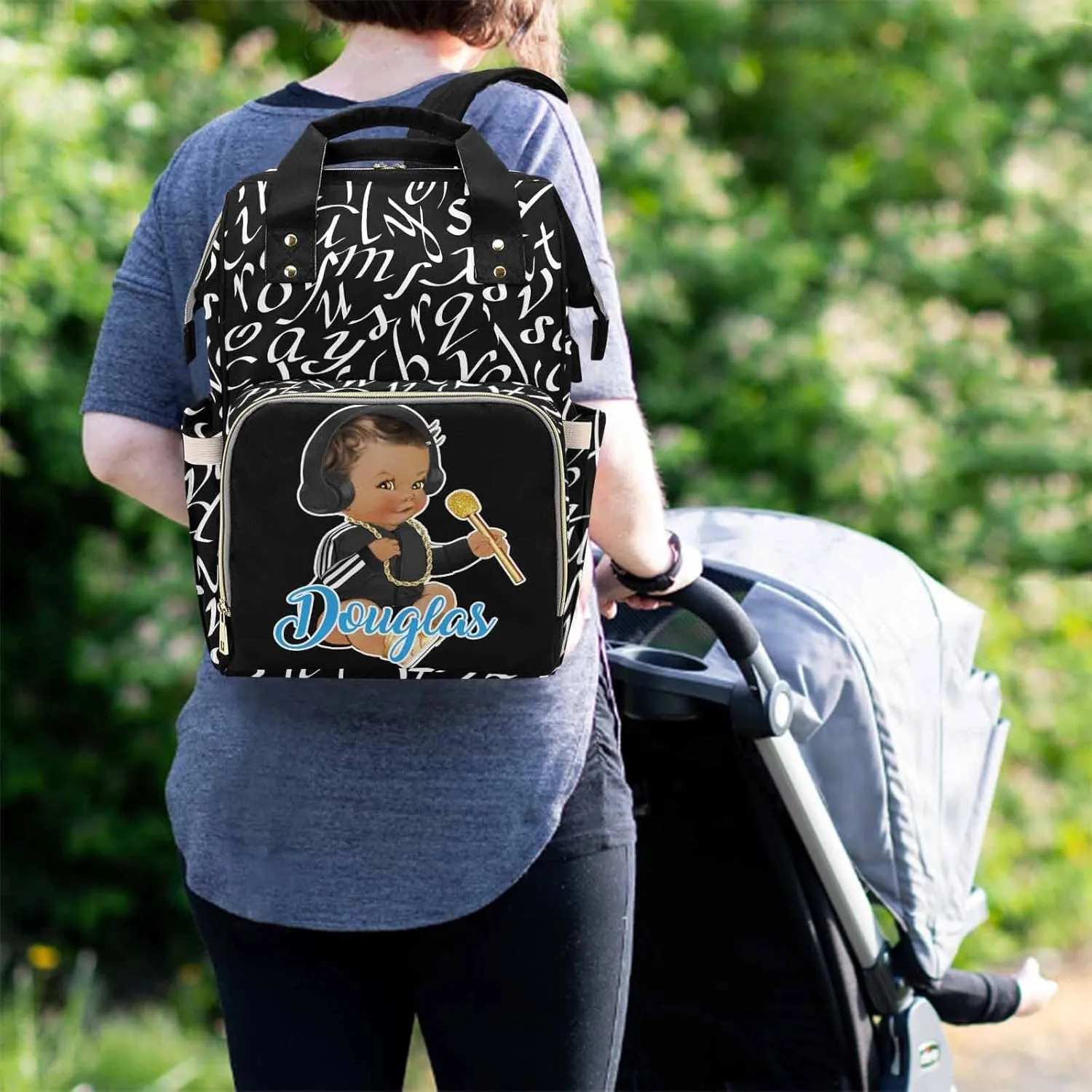 M YESCUSTOM Personalized Diaper Bag for Custom Mommy Nursing Daypack with Large Capacity for Travel Birthday Gift for Women