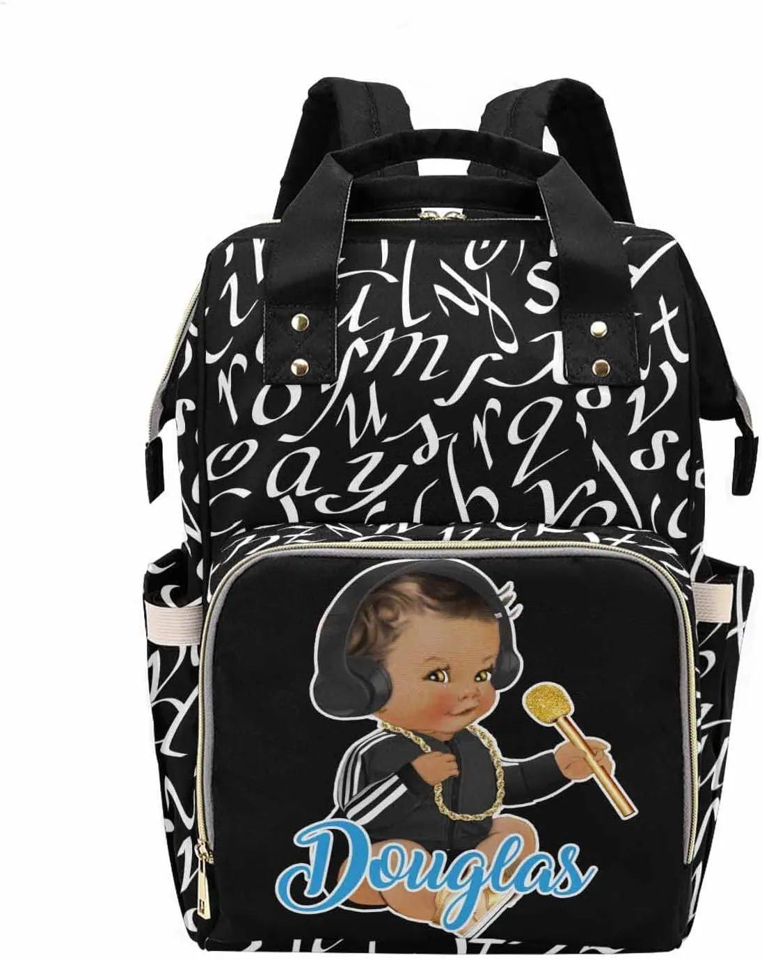 M YESCUSTOM Personalized Diaper Bag for Custom Mommy Nursing Daypack with Large Capacity for Travel Birthday Gift for Women