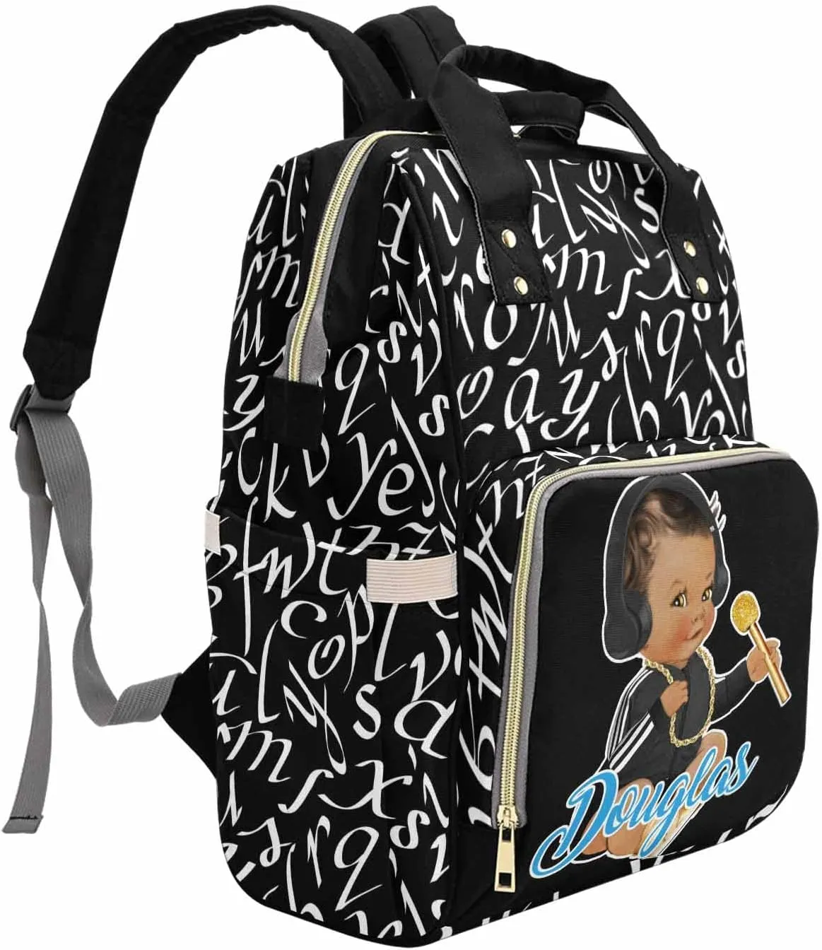 M YESCUSTOM Personalized Diaper Bag for Custom Mommy Nursing Daypack with Large Capacity for Travel Birthday Gift for Women