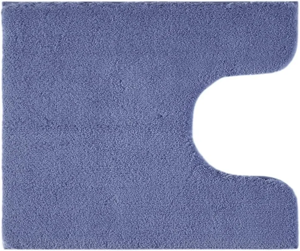 Madison Park Signature Marshmallow Bathroom Rug Non Slip, Luxrurious Plush Bath Mat, Absorbent, Quick Dry, Spa Design Bath Room Décor, 20x24, Navy