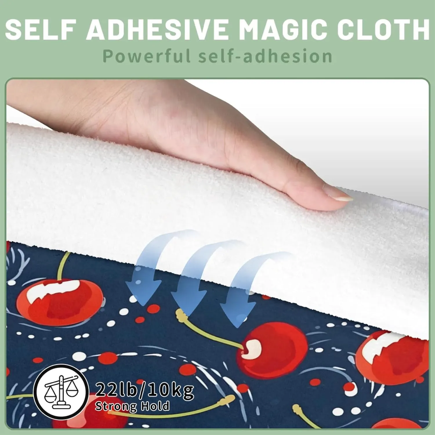 Magic Cosmetics Pouch Aesthetic Cherry Self-Adhesive Camera Cover Cloth Protective Foldable Makeup Bag for Lens Cat Makeup Bag 21.7x21.7