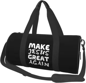 Make Jesus Great Again Duffel Bag Gym Bag Travel Sports Tote Large Foldable Beach Swim Yoga3