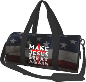 Make Jesus Great Again Duffel Bag Gym Bag Travel Sports Tote Large Foldable Beach Swim Yoga6