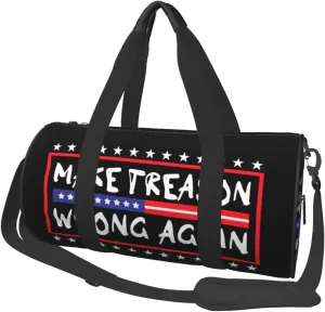 Make Treason Wrong Again Duffel Bag Gym Bag Travel Sports Tote Large Foldable Beach Swim Yoga6