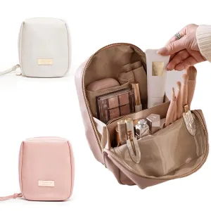 Makeup Bag for Women with Large Capacity Cosmetic Bag and High-End Double-Layer Cosmetics Storage Bag with Compartment Travel Makeup Bag (Pink)