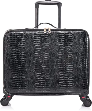 Makeup Train Case,Rolling Makeup Case,Storage Cosmetic Travel Trolley with Wheels,Salon Barber Case Traveling Cart Trunk for Cosmetologist Nail Tech Hairstylist