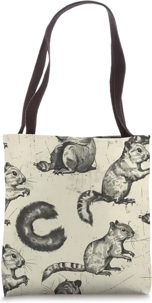 Mammal Vintage Pattern Design Tote Bag