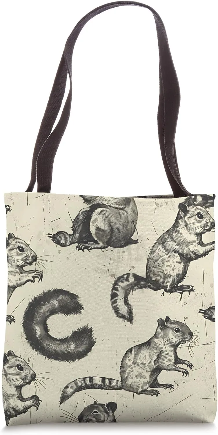 Mammal Vintage Pattern Design Tote Bag