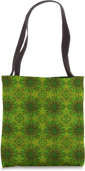 Mandala Green Summer Allover Pattern Tote Bag