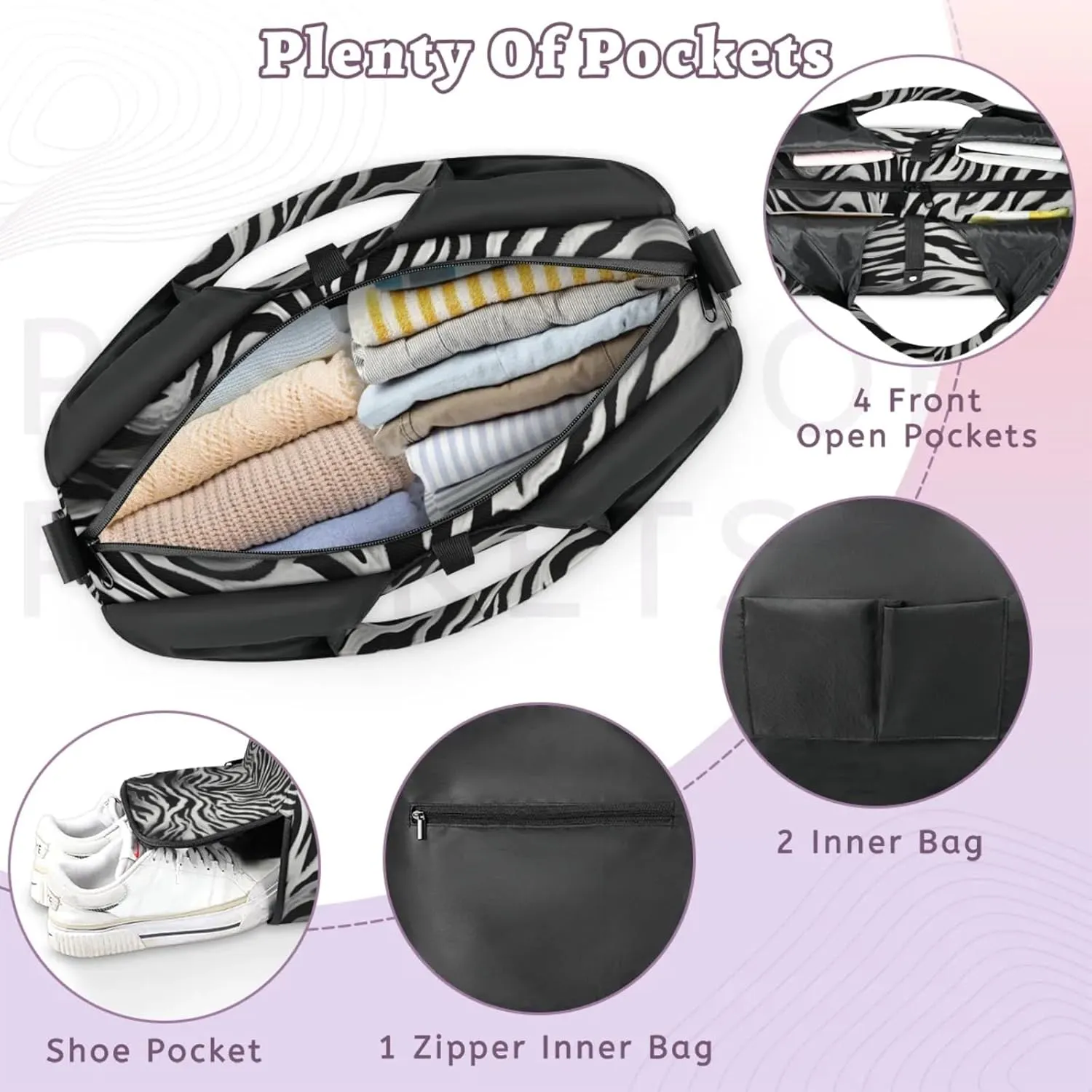 Marble Leopard Paper Gym Bag Yoga Mat Tote for Women with Shoes Compartment Lightweight Duffle Travel Carrier Wet Dry Storage Pockets Adjustable Pilates Mats Shoulder Bags for Sport Swim