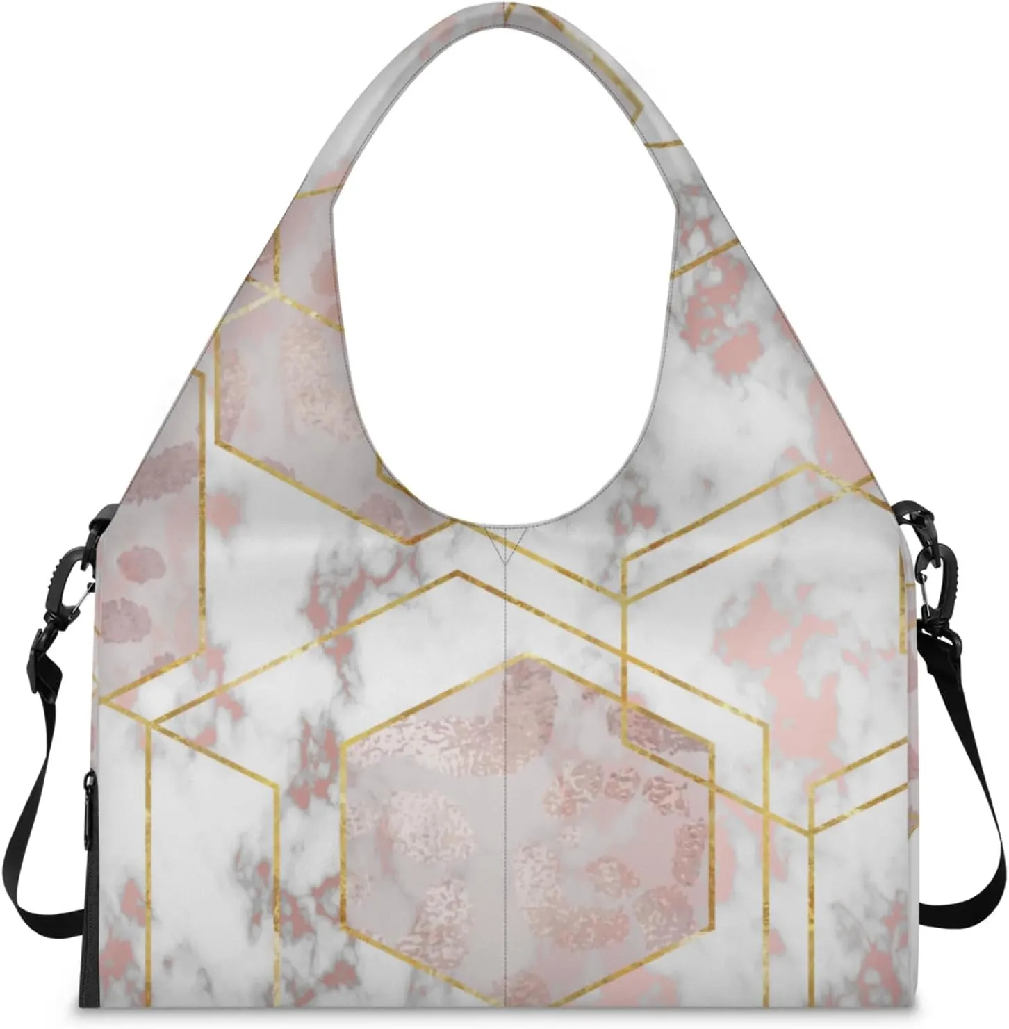 Marble Sky Paper Gym Bag Yoga Mat Tote for Women with Shoes Compartment Lightweight Duffle Travel Carrier Wet Dry Storage Pockets Adjustable Pilates Mats Shoulder Bags for Sport Swim