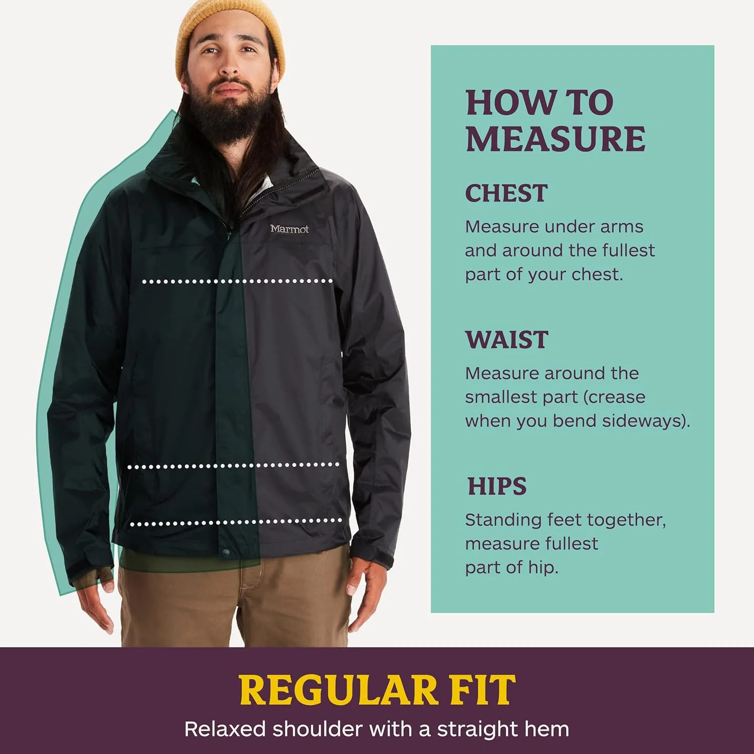 MARMOT Men's Precip Eco Waterproof Rain Jacket - 100% Recycled, Breathable, Lightweight, Packable Raincoat