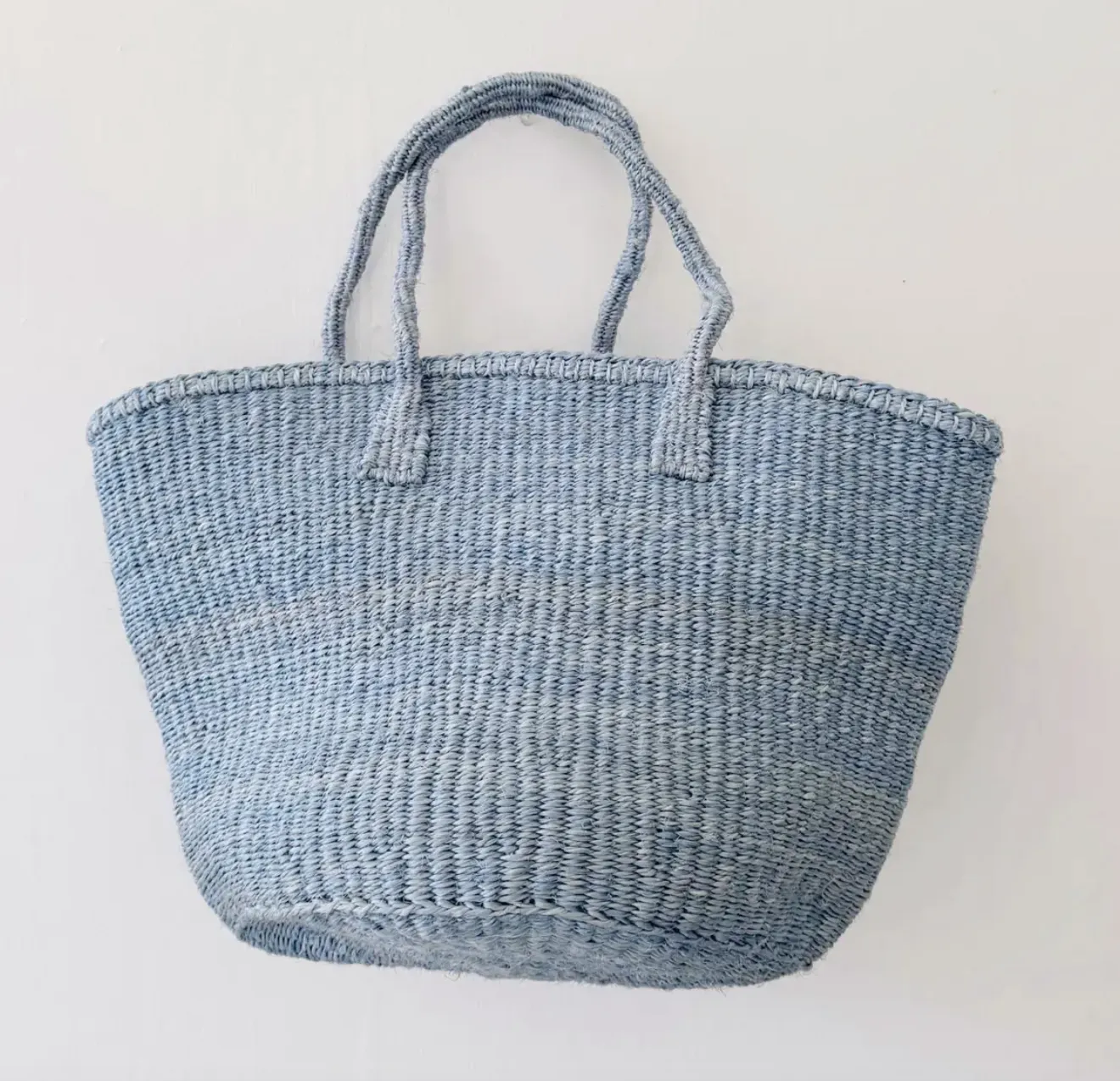 Medium Sisal Tote Sky Blue