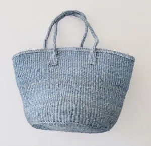Medium Sisal Tote Sky Blue