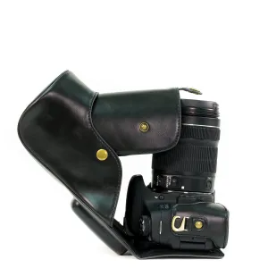 MegaGear Canon EOS Rebel T6i, Rebel T6s, 8000D, EOS 750D, 760D Ever Ready Leather Camera Case with Strap