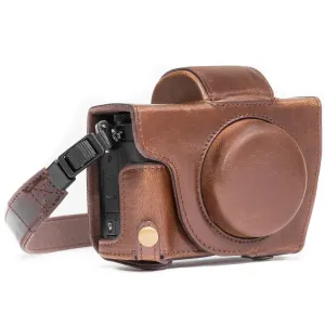 MegaGear Canon PowerShot G5 X Ever Ready Leather Camera Case and Strap, with Battery Access