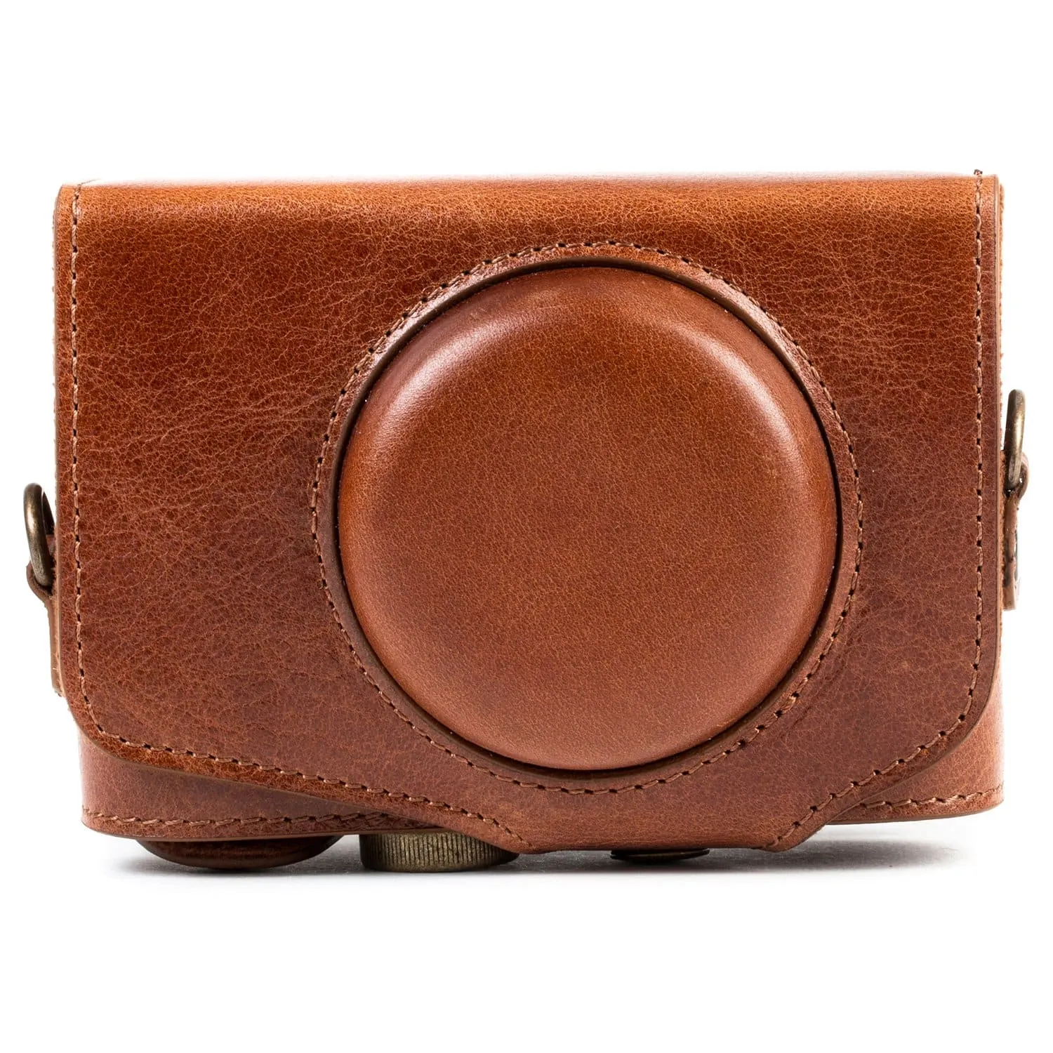 MegaGear Canon PowerShot SX740 HS, SX730 HS Ever Ready Top Grain Leather Camera Case with Strap
