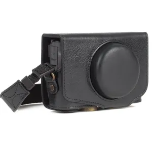 MegaGear Canon PowerShot SX740 HS, SX730 HS Ever Ready Top Grain Leather Camera Case with Strap
