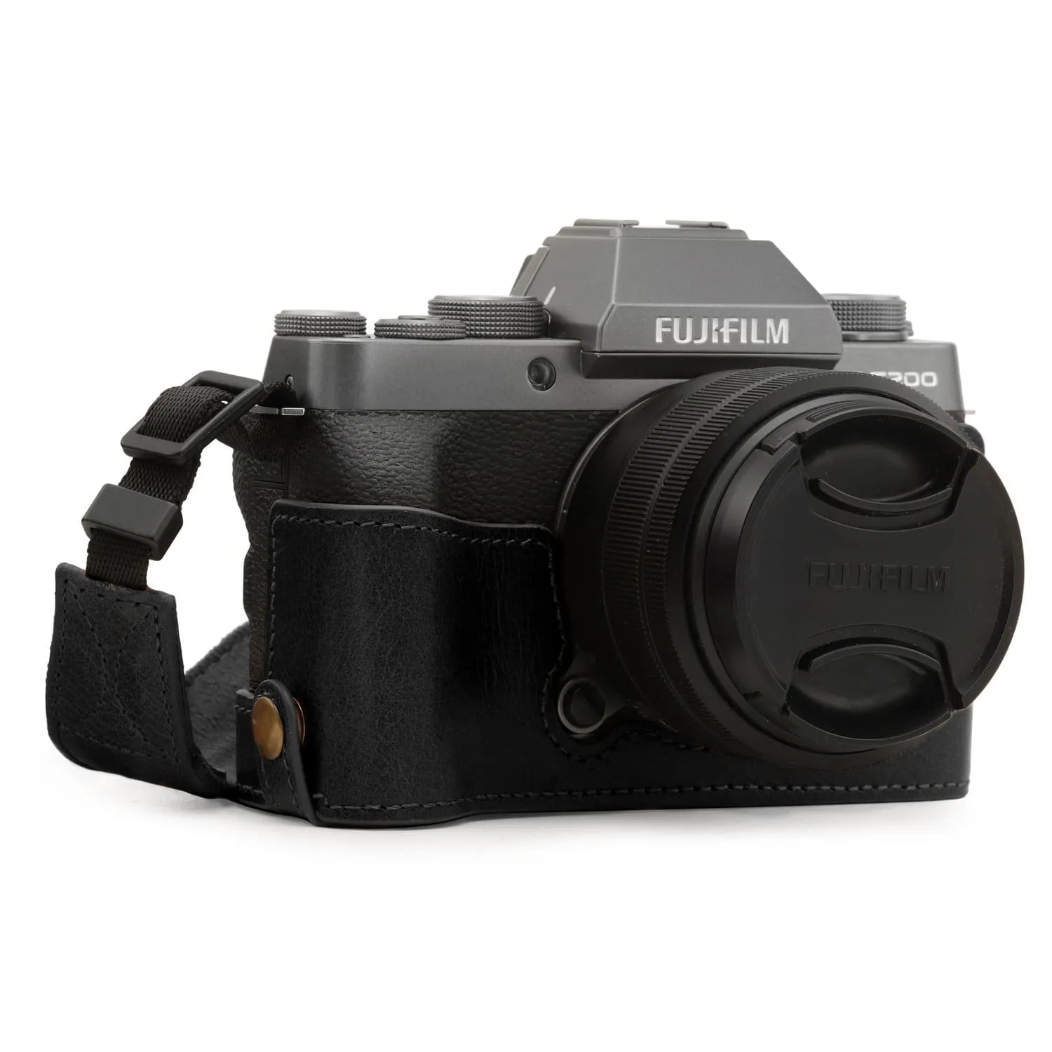MegaGear Fujifilm X-T200 Ever Ready Top Grain Leather Camera Half Case
