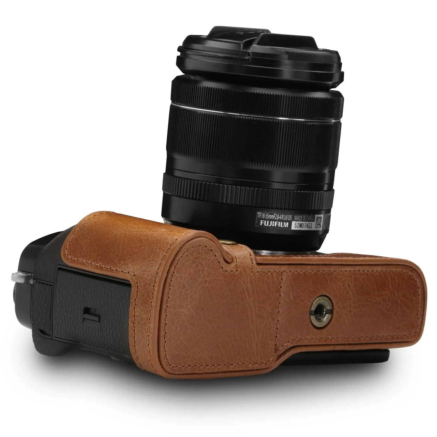 MegaGear Fujifilm X-T3 Ever Ready Top Grain Leather Camera Half Case and Strap