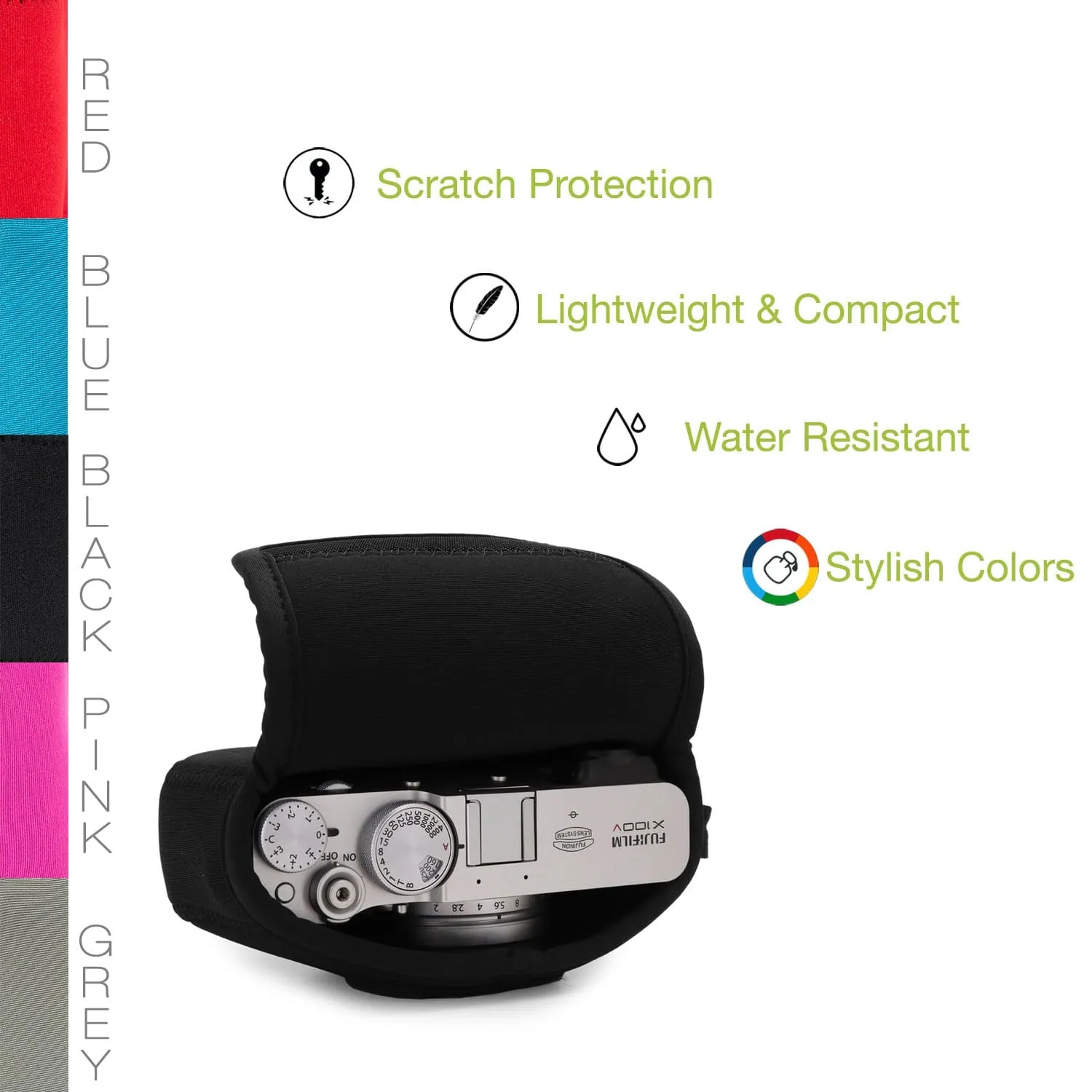 MegaGear Fujifilm X100VI, Fujifilm X100V Ultra Light Neoprene Camera Case