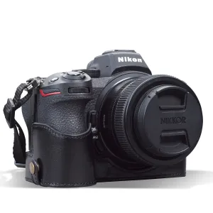 MegaGear Nikon Z5 Ever Ready Genuine Leather Camera Half Case