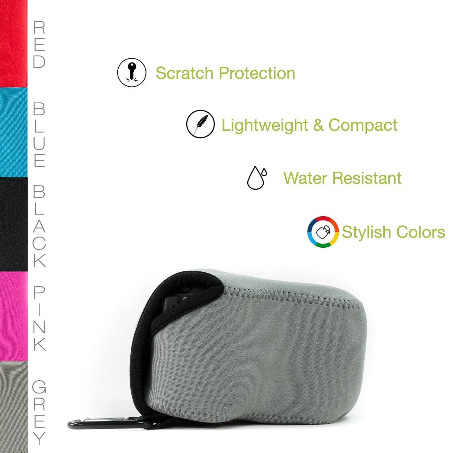 MegaGear Olympus OM-D E-M1 Mark II (12-40mm) Ultra Light Neoprene Camera Case, with Carabiner