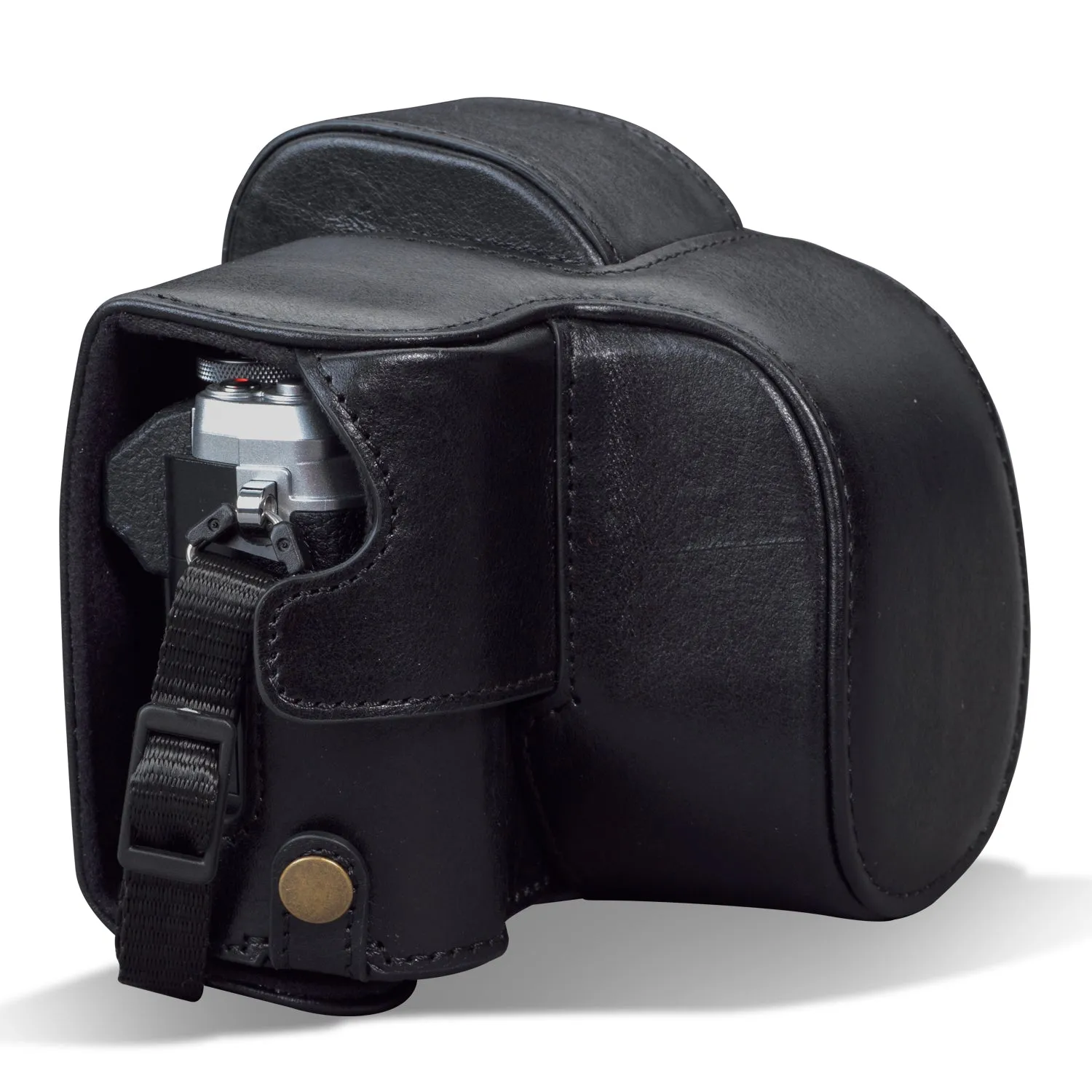MegaGear Olympus OM-D E-M10 Mark IV Ever Ready Genuine Leather Camera Case