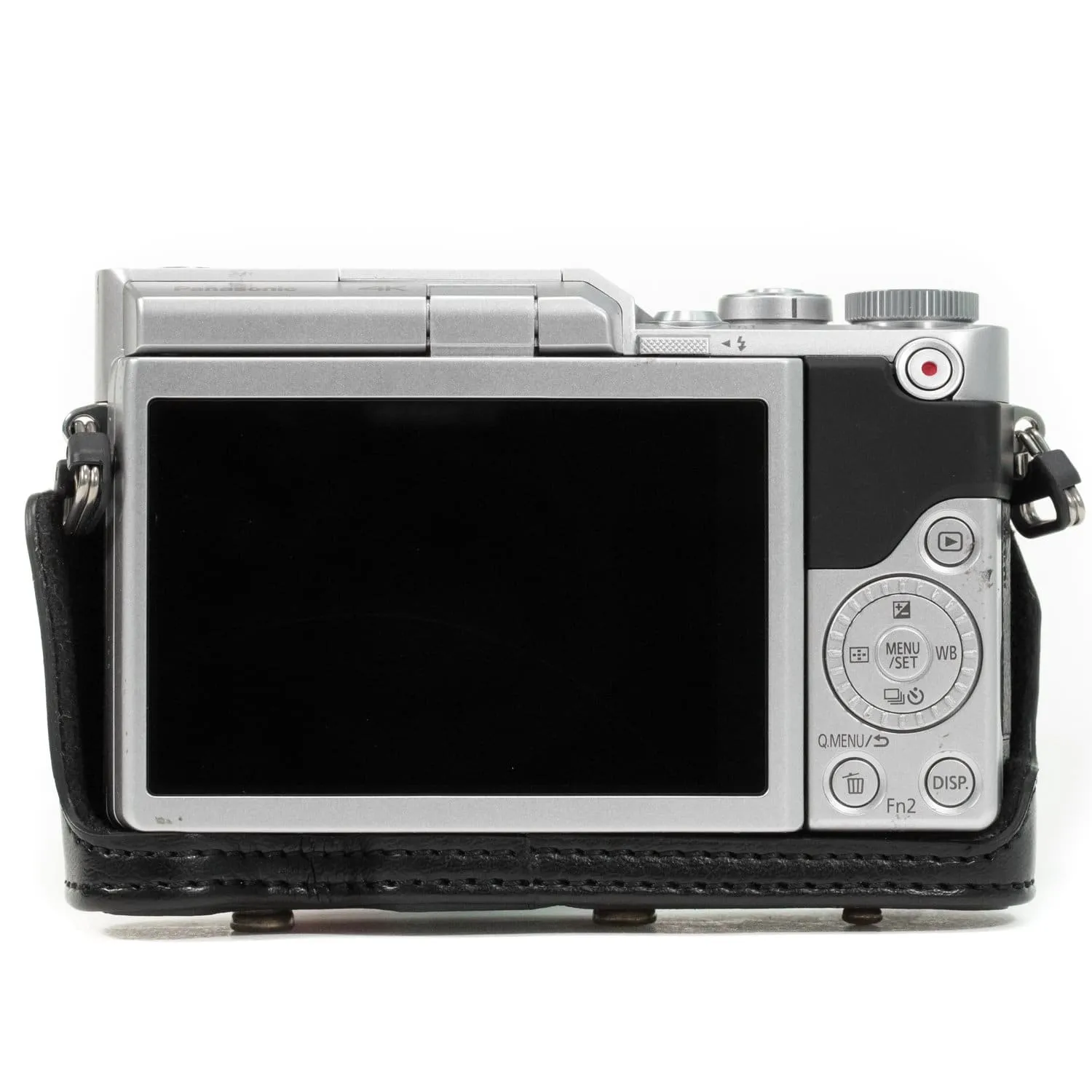 MegaGear Panasonic Lumix DC-GX850, DC-GF9 (12-32mm), DMC-GF8, DMC-GF7, GX800 Ever Ready Leather Camera Case and Strap