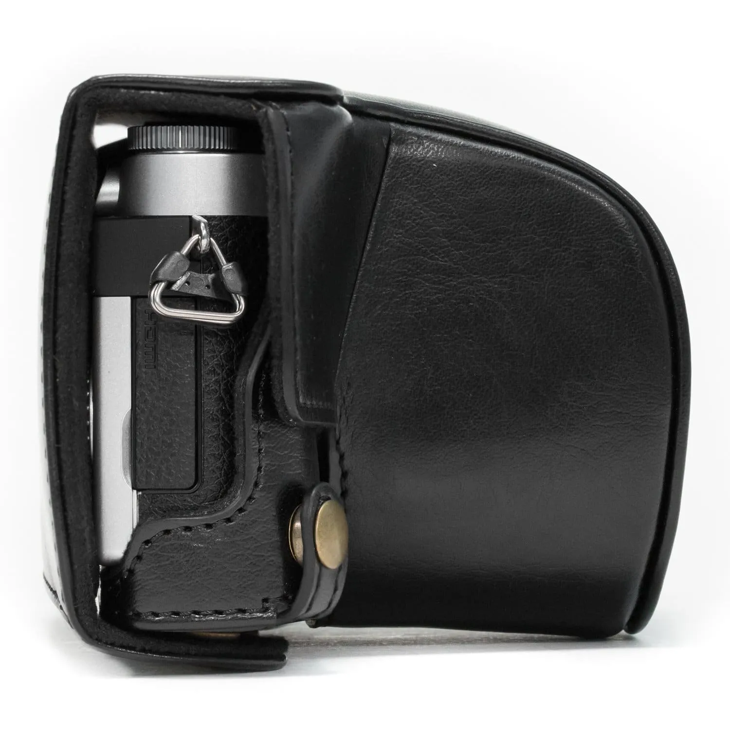 MegaGear Panasonic Lumix DC-GX850, DC-GF9 (12-32mm), DMC-GF8, DMC-GF7, GX800 Ever Ready Leather Camera Case and Strap