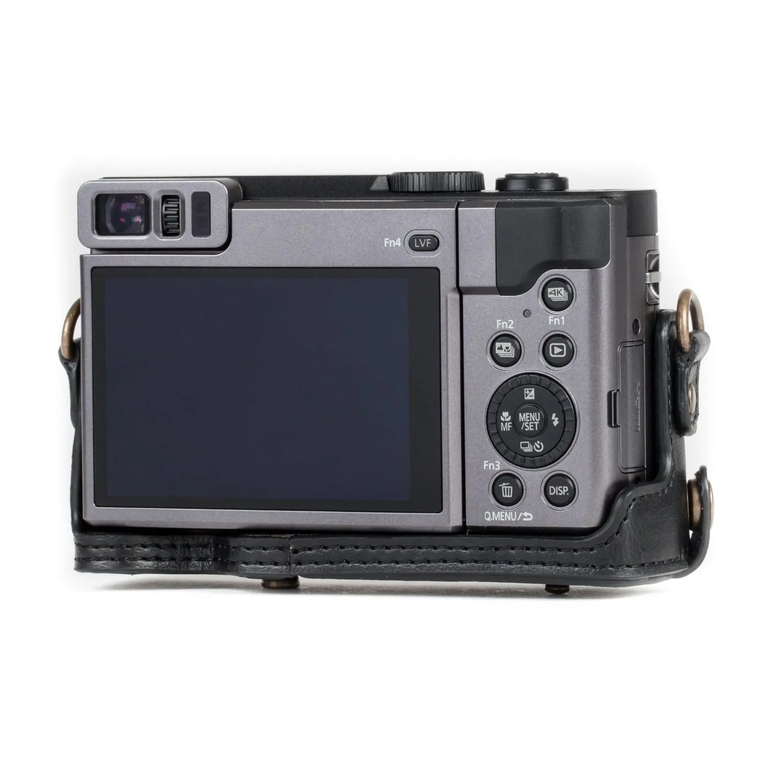 MegaGear Panasonic Lumix DC-ZS80, DC-ZS70, DC-TZ95, DC-TZ90 Ever Ready Leather Camera Case and Strap