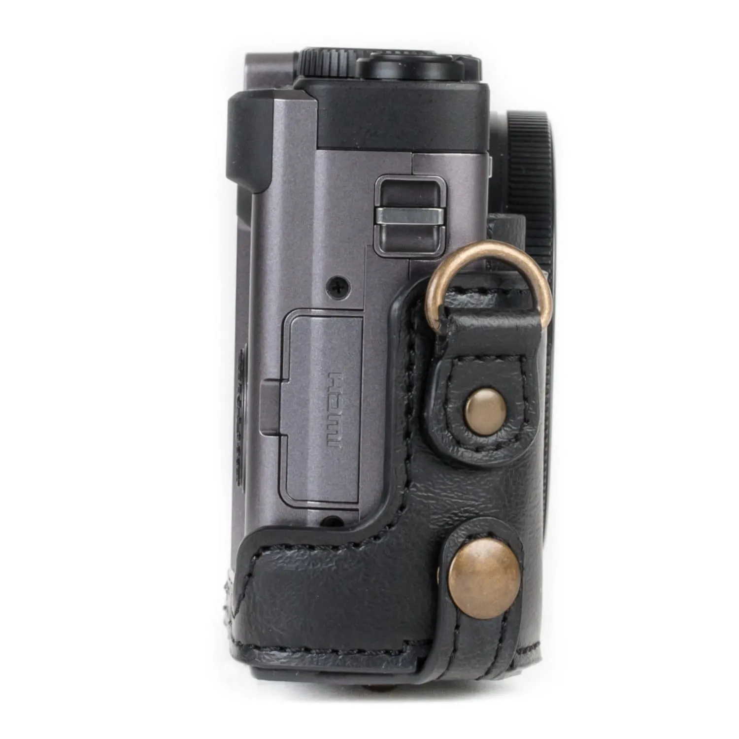 MegaGear Panasonic Lumix DC-ZS80, DC-ZS70, DC-TZ95, DC-TZ90 Ever Ready Leather Camera Case and Strap