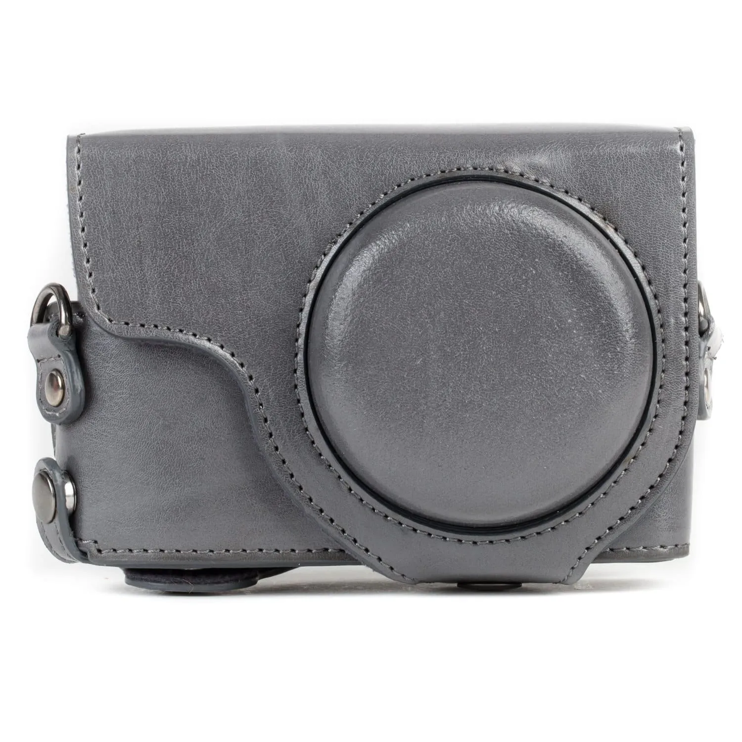 MegaGear Panasonic Lumix DC-ZS80, DC-ZS70, DC-TZ95, DC-TZ90 Ever Ready Leather Camera Case and Strap