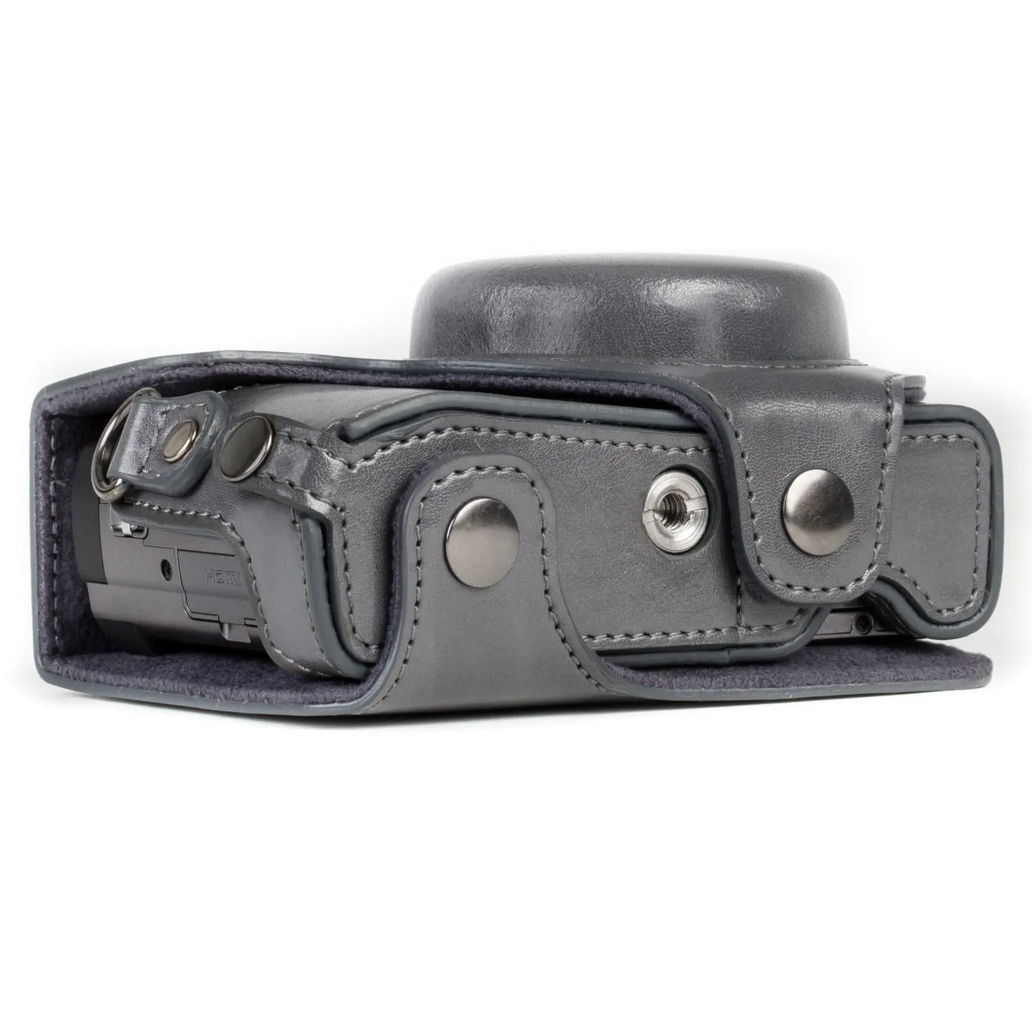 MegaGear Panasonic Lumix DC-ZS80, DC-ZS70, DC-TZ95, DC-TZ90 Ever Ready Leather Camera Case and Strap