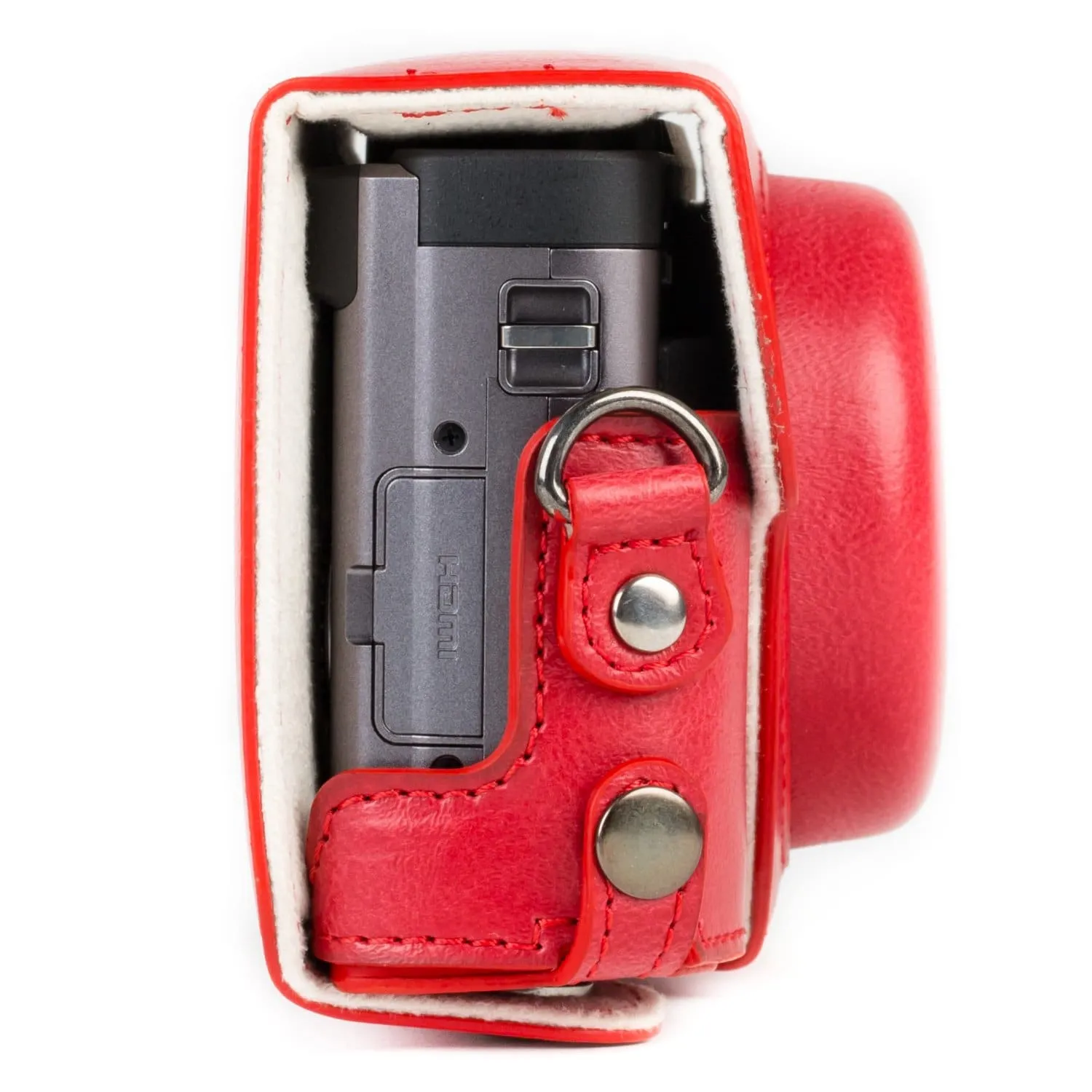MegaGear Panasonic Lumix DC-ZS80, DC-ZS70, DC-TZ95, DC-TZ90 Ever Ready Leather Camera Case and Strap
