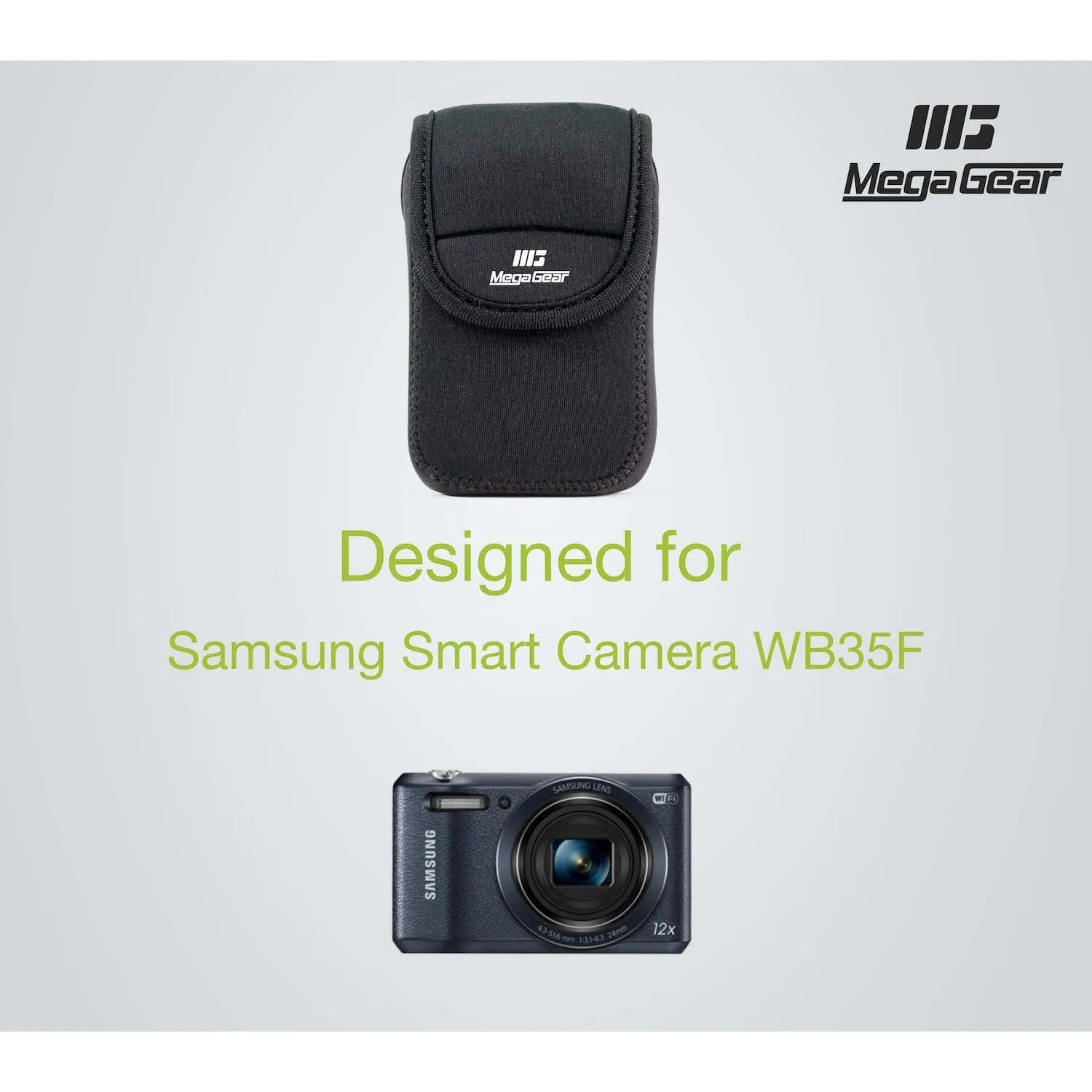 MegaGear Samsung WB35F, WB350F Ultra Light Neoprene Camera Case, with Carabiner
